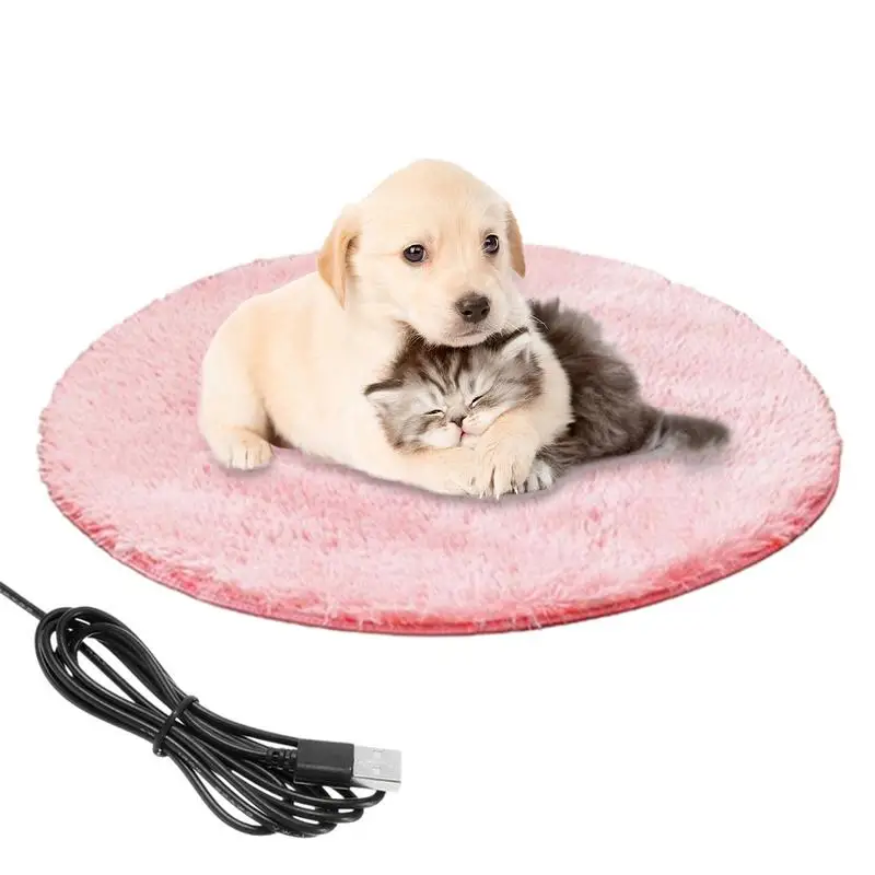 Cat Warming Pad Indoor Pet Beds Auto Temperature Control Heated Cat Pad With Chew Resistant Cord For Winter For New Born Puppy