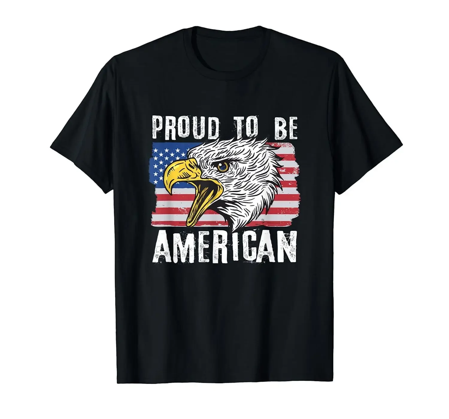 USA Proud to be American 4th of July Independence Day Bald Eagle T-Shirt