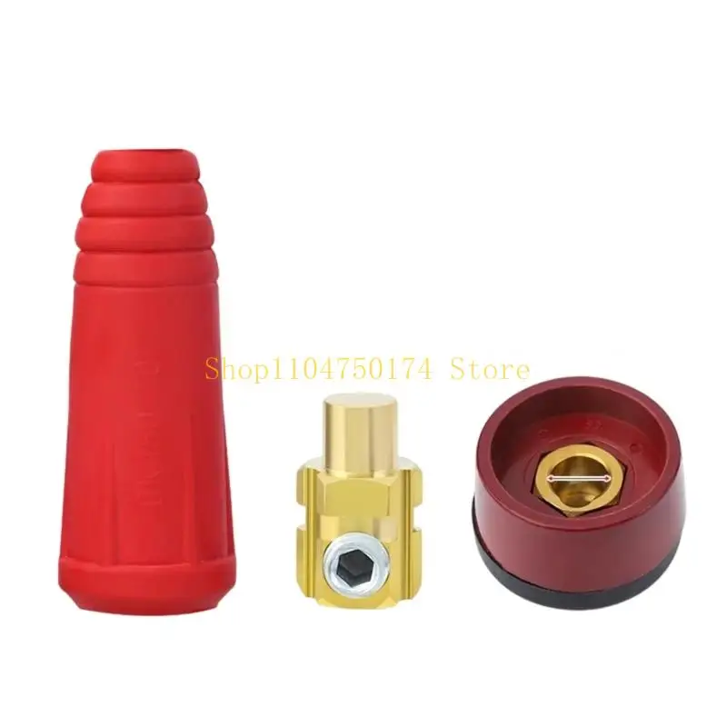 European Styles Welding Cable Quick Connector Set, Coppers Cores Plug and Socket Pair for Metalworking Cable Repair Top Sale