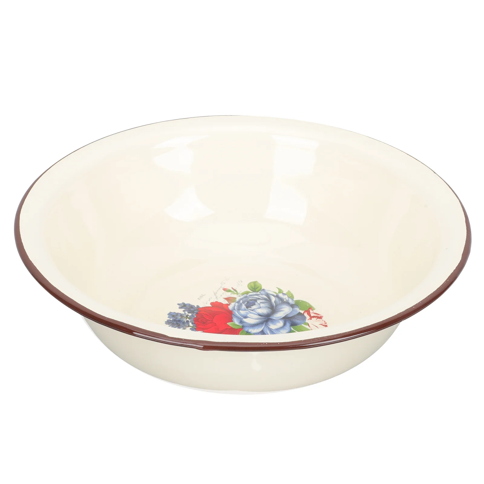 

Enameled Basin 2L Heavy Duty Food Storage Bowl for Kitchen Home Use Dishwashing Fruit Washing Vegetable Rinse Bowl Multipurpose