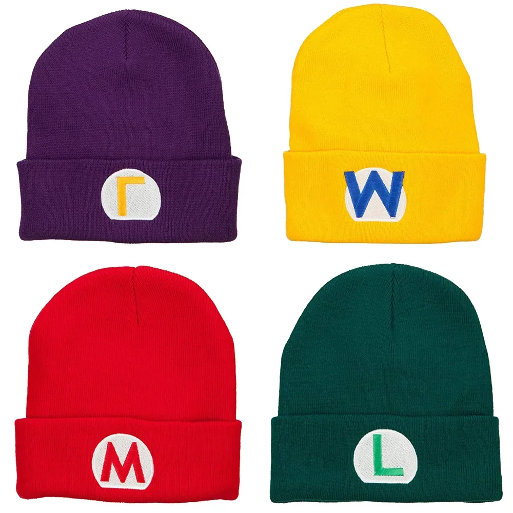 1 Mario Luigi Wario Waluigi  Winter Hat Winter Hats for Men Women Warm Knitted Hat Unisex A Novel Gift.