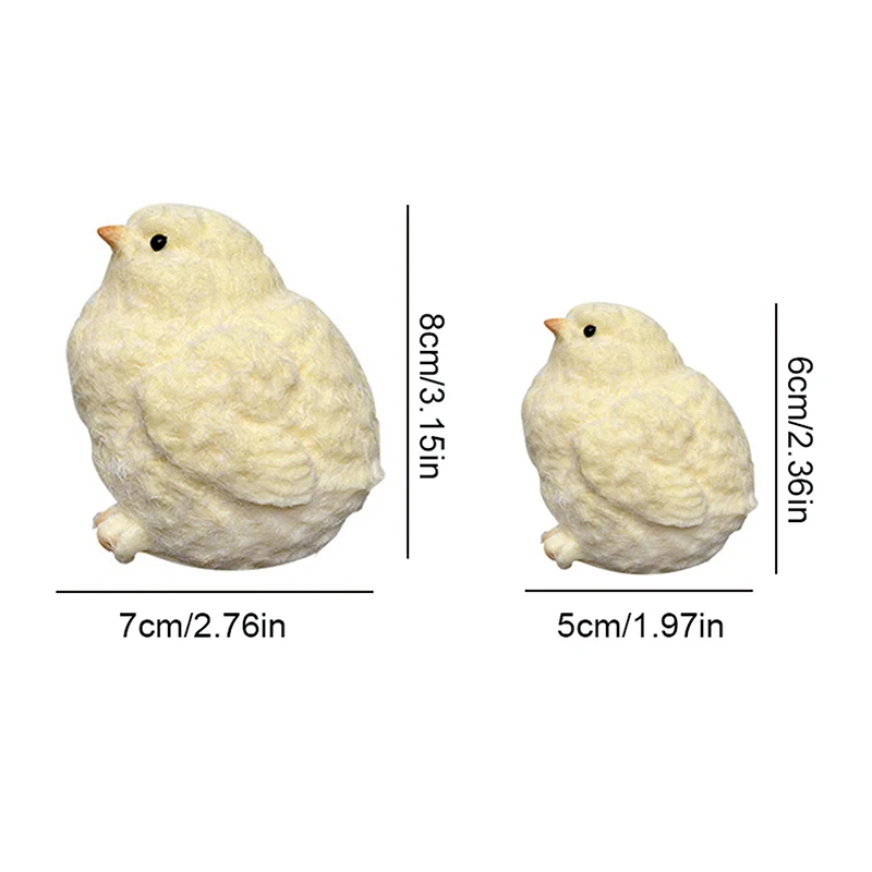 Chicken Kawaii Handmade Silicone Soft Flocked Yellow Chicken Seal Soft Chicken Kids Birthday Gift Toy Cute  Chick