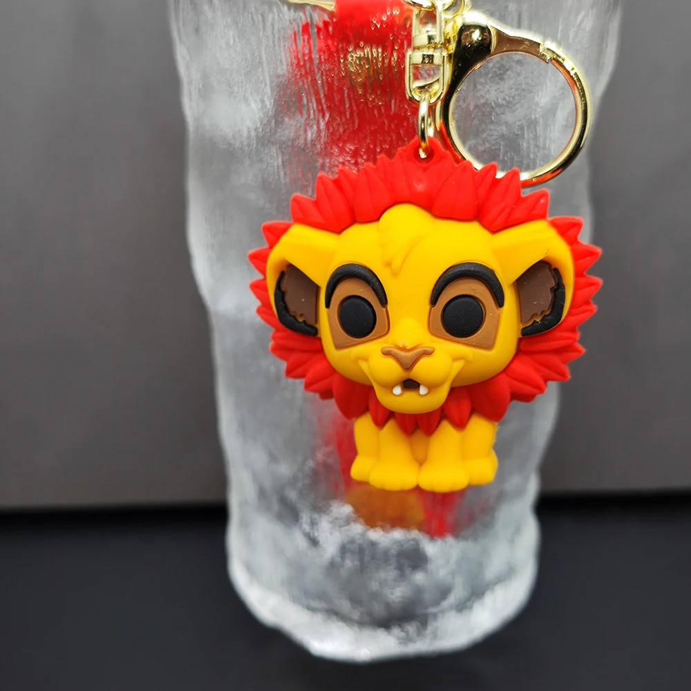 Cartoon Simba Lion King Keychain Cute bag pendant Creative couple doll key chain for child keyring cute men and women key ring