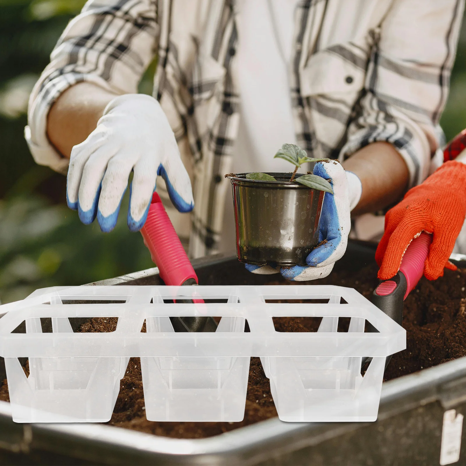 2 قطعة فراشة Lan البلاستيك الأوركيد الجذر التحكم الأواني 6 صينية شبكة لنمو النباتات الصحية سهلة التركيب التصميم الحديث