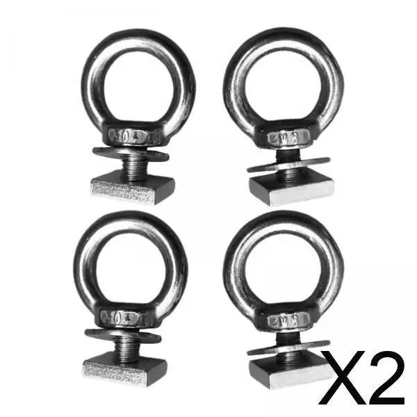 

Roof Platform Luggage Rack Stainless Steel Eye Bolt Set Heavy Duty Tie Down Ring for Car
