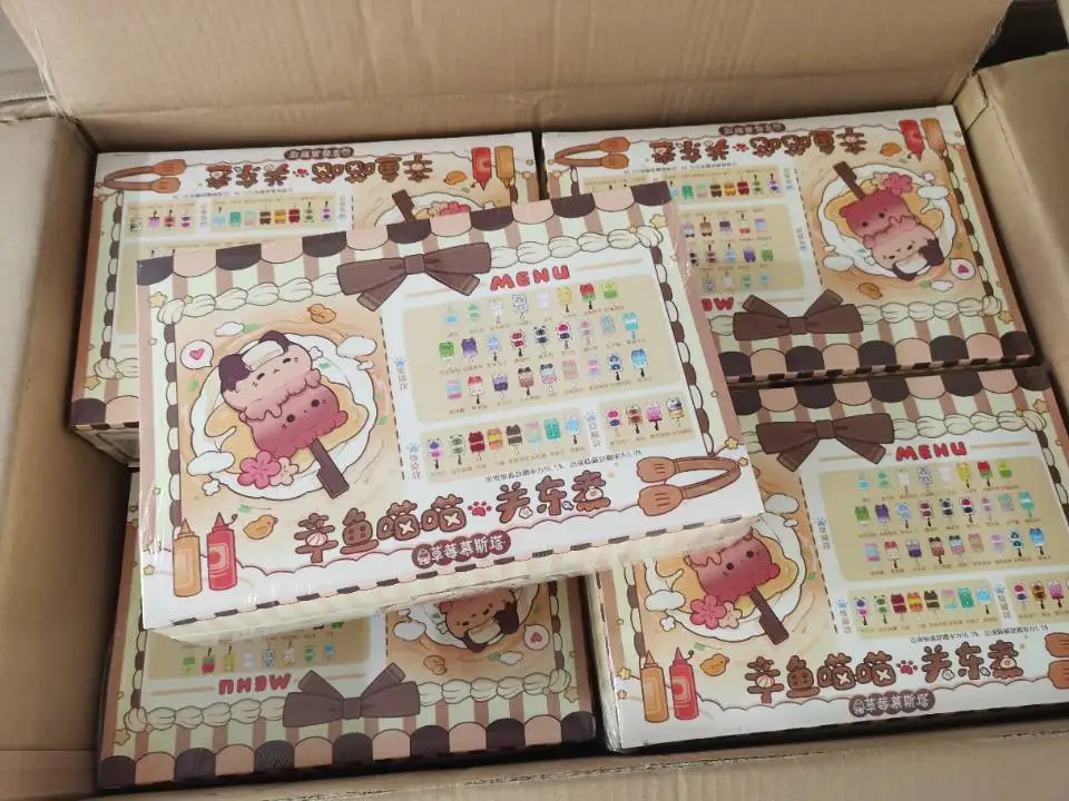 Caja ciega Oden de caramelo, polvo, Mustaa de fresa, 'Meow Meow', cuentas adorables, juguete coleccionable, figura temática de Anime