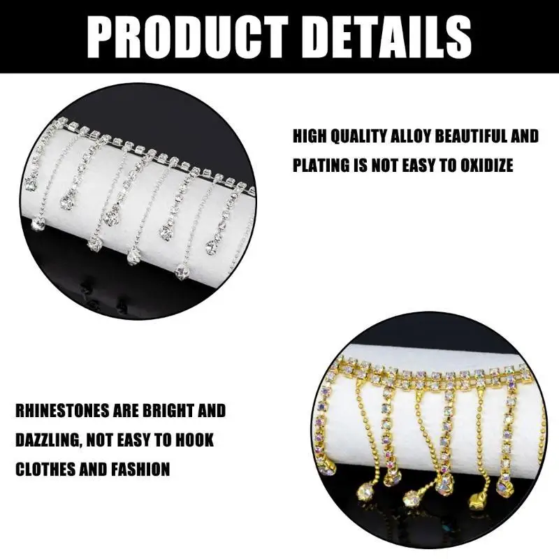 

652F Blingbling Rhinestones Chain with Fringed For Handmade Craft Project And Fashion Accessory for Garment Clothing Making
