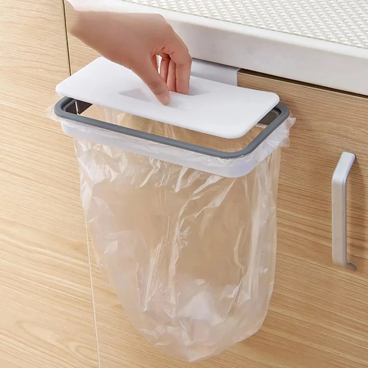 Garbage Hanging Bag Kitchen Trash Storage Rack Bag Hook Scouring Pad Dry Shelf Holder Kitchen Organizer Dish Rack