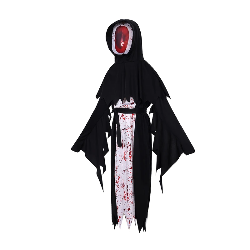 Halloween criança grito ghostface traje vestir-se morte assustador cosplay traje olhos do diabo halloween roupas infantis