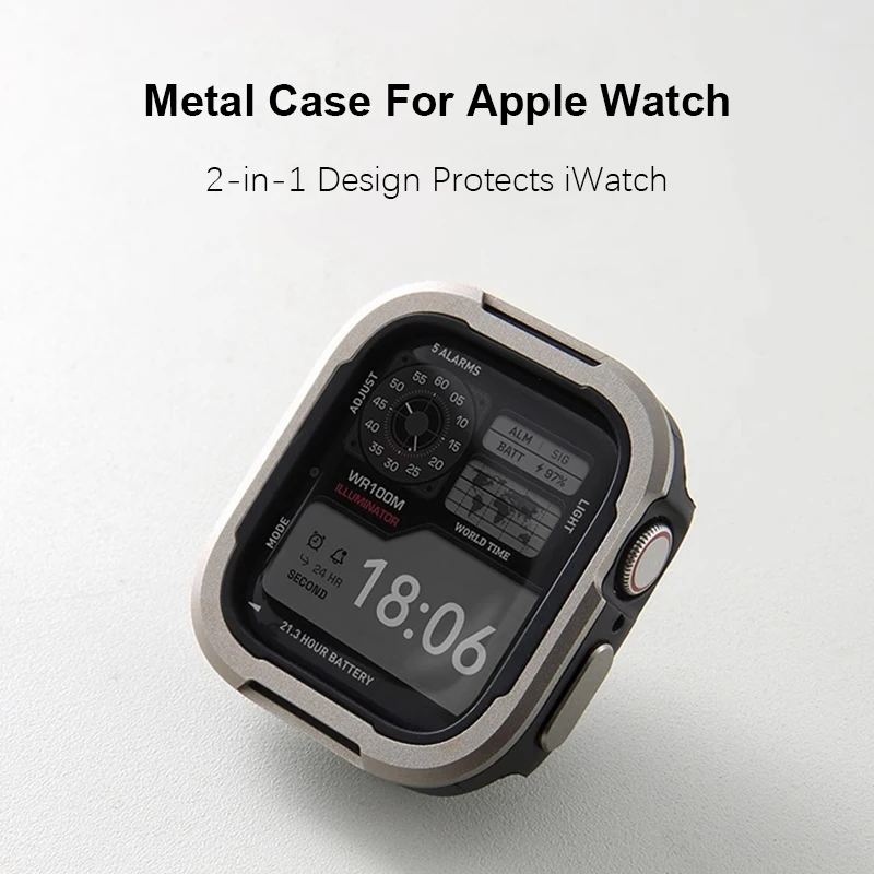Armor Metal Case For Apple Watch Ultra 2 10 9 8 7 6 5 Drop Resistant Protect Cover For iWatch 40mm 41mm 42mm 44mm 45mm 46mm 49mm