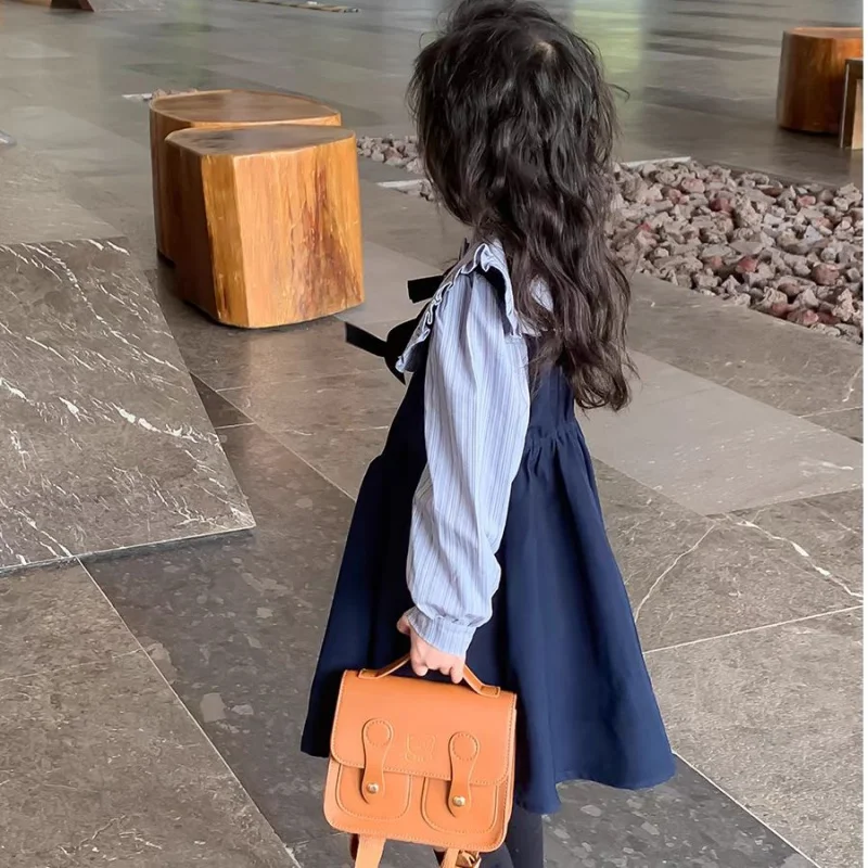 

Girls' College Style Dress Spring and Autumn New Children's Autumn Fashionable Princess Dress Baby Girl Long Sleeve Dress