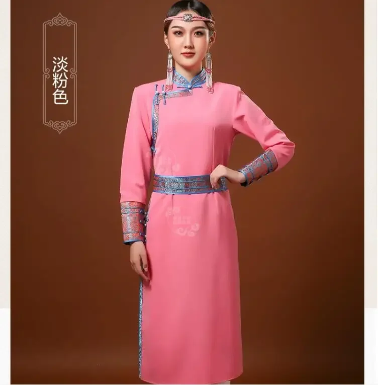 رداء نسائي منغولي حديث محسّن لخريف 2023 بأكمام طويلة #2