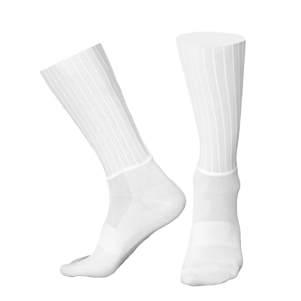 جوارب هوائية قابلة للتنفس لركوب الدراجات نونسليب فتل العرق للجنسين للجري والمشي لمسافات طويلة مقاس 36 44 أسود وأبيض