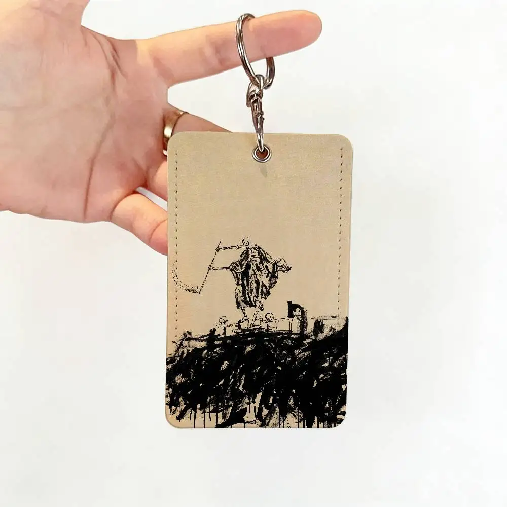 Band A-Avenged Sevenfold Card Holder With Keychain For Access Card Bus Pass & Card Credit ID Bank Card Protective Case