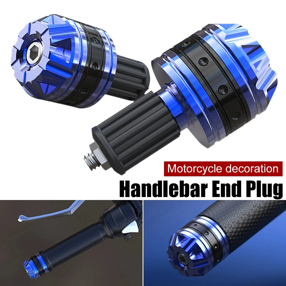 

2PCS Motorcycle Handle Bar Ends Grips Moto CNC Metal Handlebar Counterweight Plug Slider Motor Bike Grips Dirt Bike Accessories