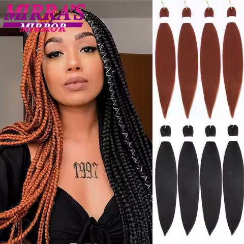 Braiding Hair Pre Stretched 1/4/8 Bulk Synthetic Hair for Braids Extension Hot Water Setting Jumbo Braid Hair DIY Crochet Braids