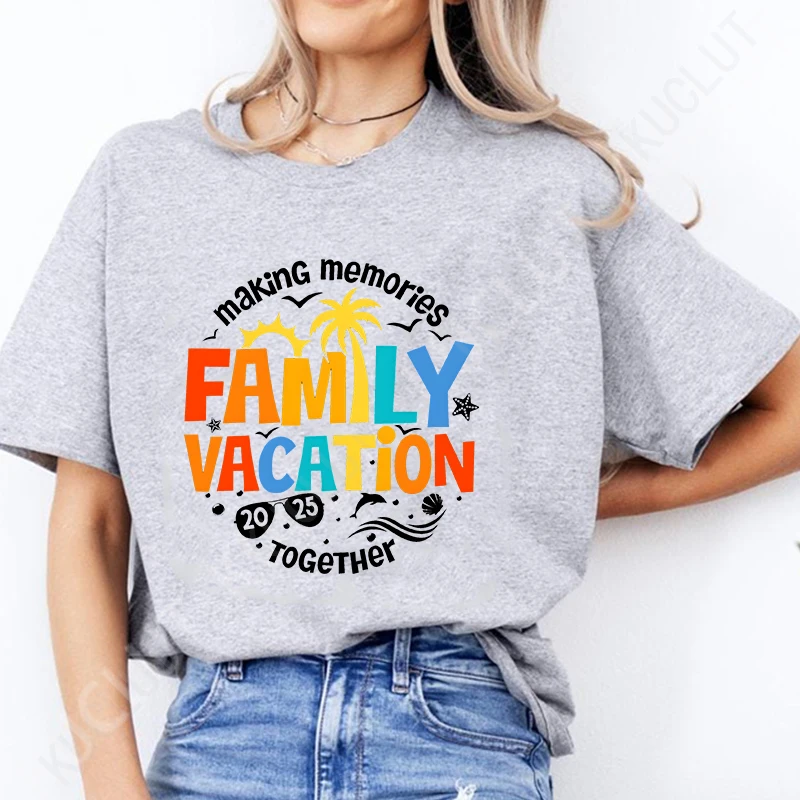 Funny Family Vacation 2025 T-shirts Memories Cruise Family Matching Tshirts Funny Holiday Shirt for Family Fashion Summer Shirts