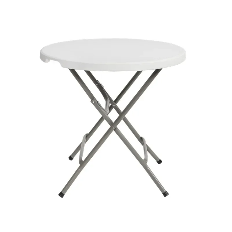 Household round table blow molding folding stall small apartment eating table portable