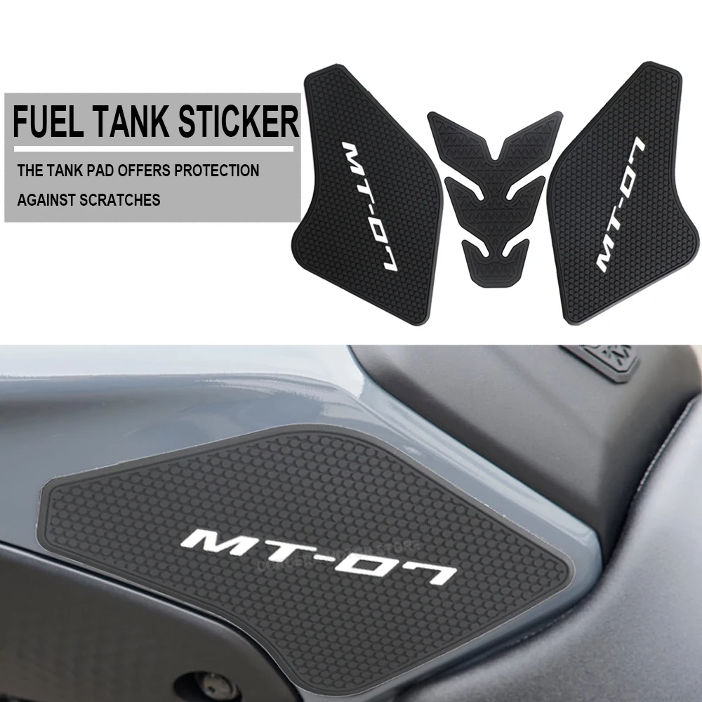 

For MT07 MT-07 2021 Motorcycle Side Fuel Tank pad Protector Stickers Traction Pad Side Gas Knee Grip Protector