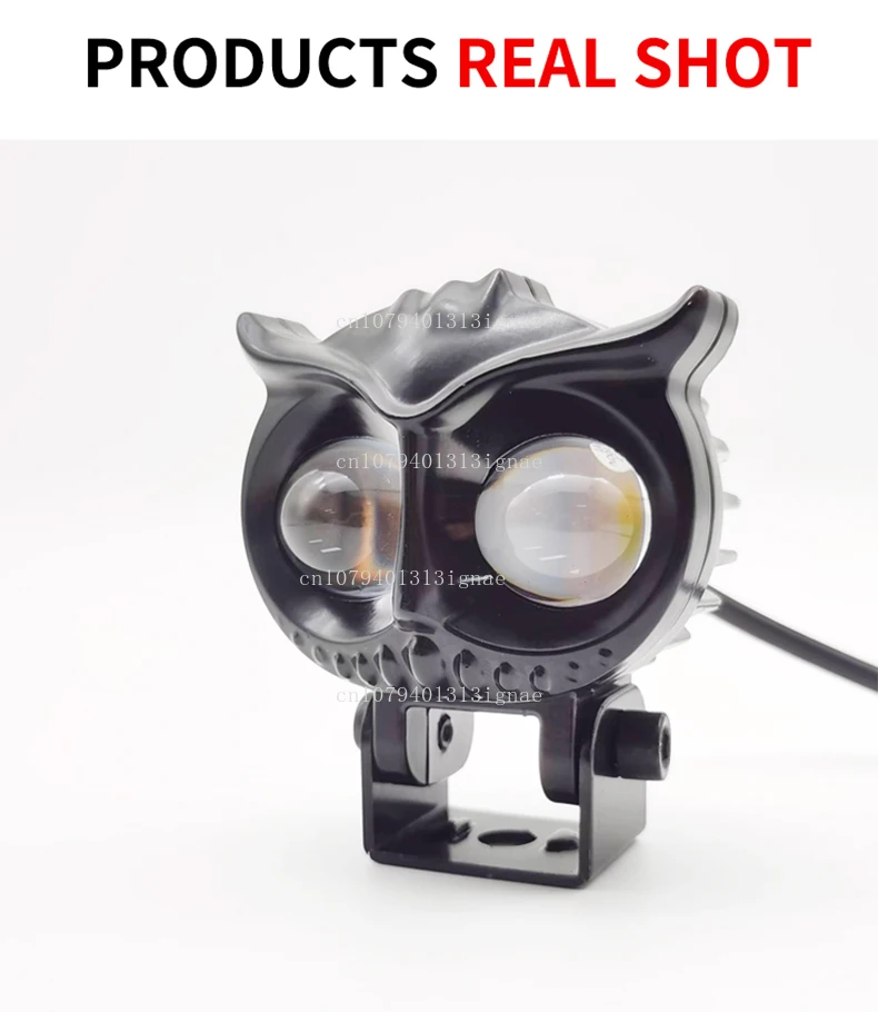 

Dual-Color Owl Eye LED Headlight - Projector Spotlight for Motorcycles/Cars/ATVs with DRL, Fog & Work Light Functions