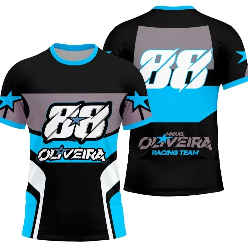 

Miguel Oliveira 88 Motorcycle Enthusiast Men's Summer T-shirt Summer Short Women's T-shirt 2025 New Sports Top