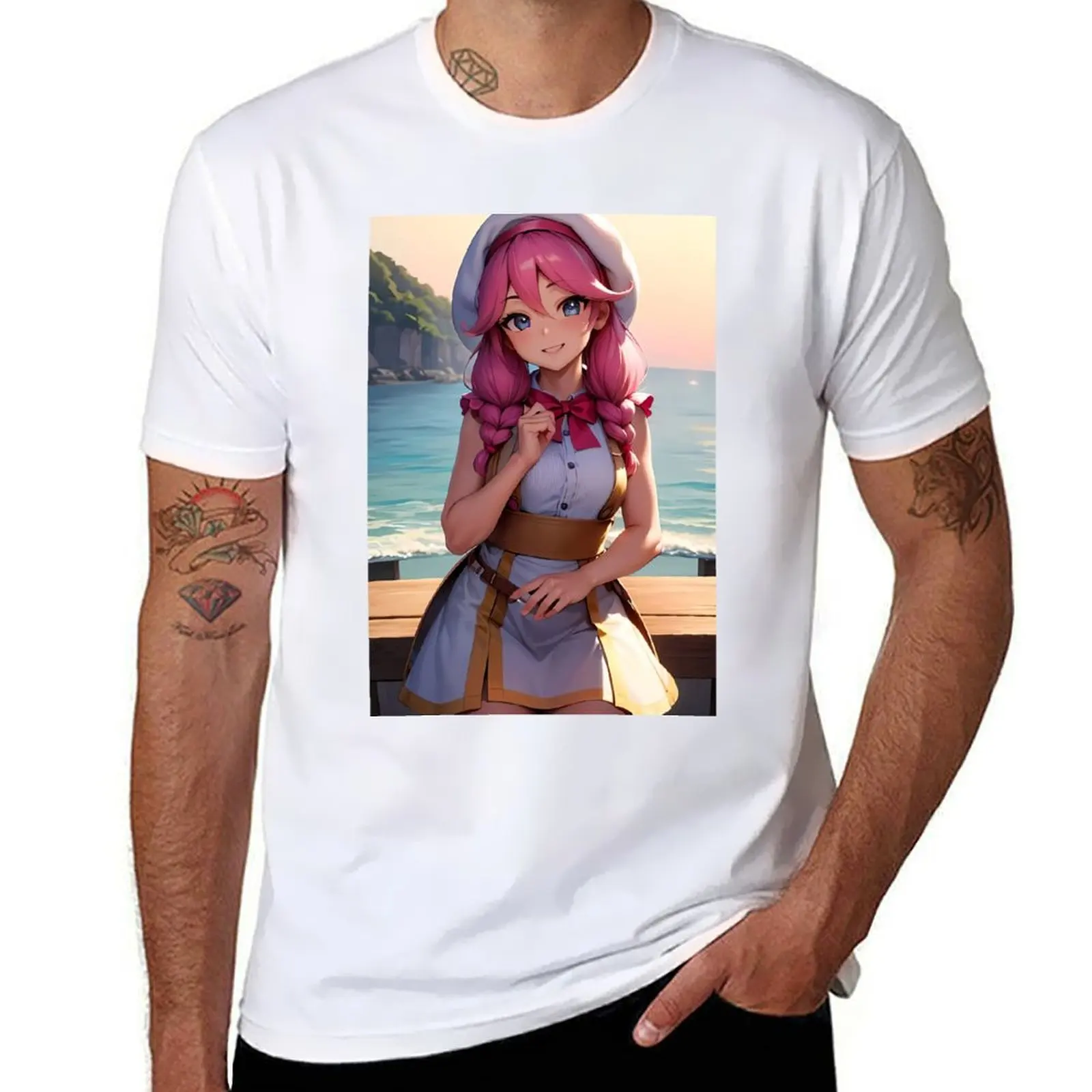 

tshirt Anime Girl, man shirt cotton heavy casual Cute T-Shirt 100% shirts cotton man t Toadette t for men