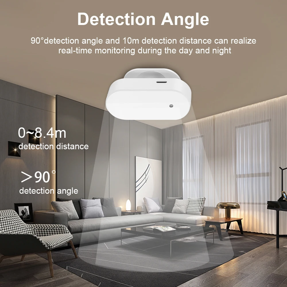 Tuya WiFi Human Presence Detector 24G Radar Distance Detection Smart Human Body PIR Sensor Support Home Assistant