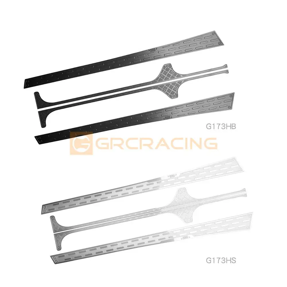 For Axial Scx6 Side-step Anti-skid Plate Decorative Piece Herder Side Skirt Metal Protection Stainless Steel Pedal Decoration