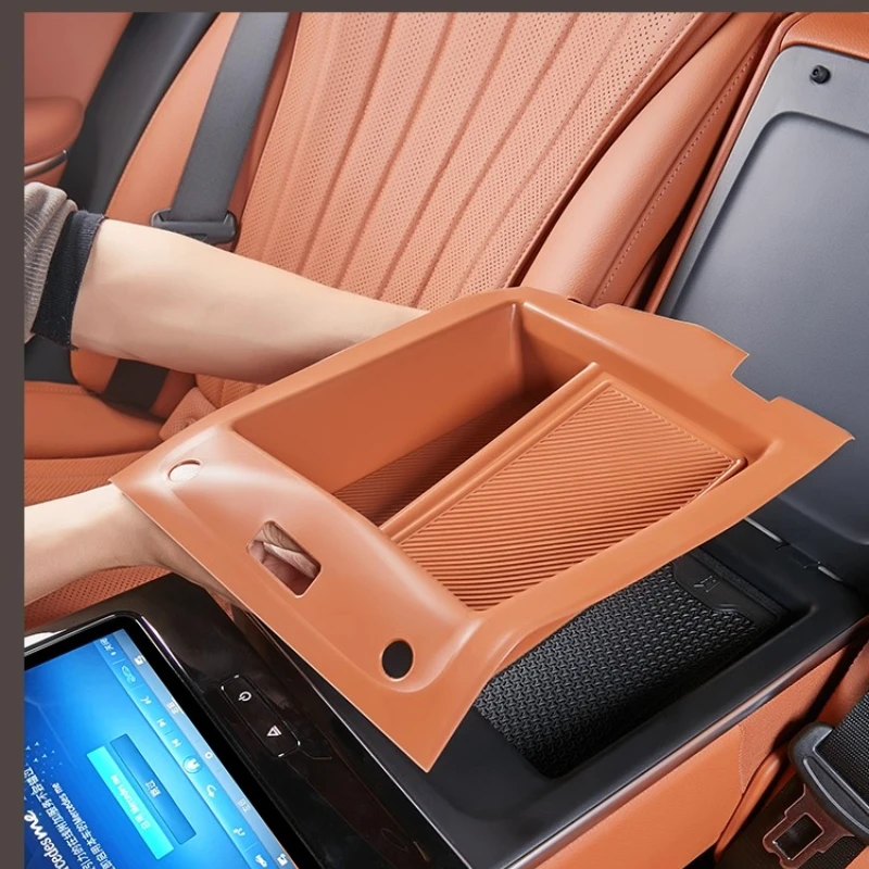 Suitable for Mercedes-Benz S400L/S450L rear armrest silicone storage box S480 storage and storage interior supplies