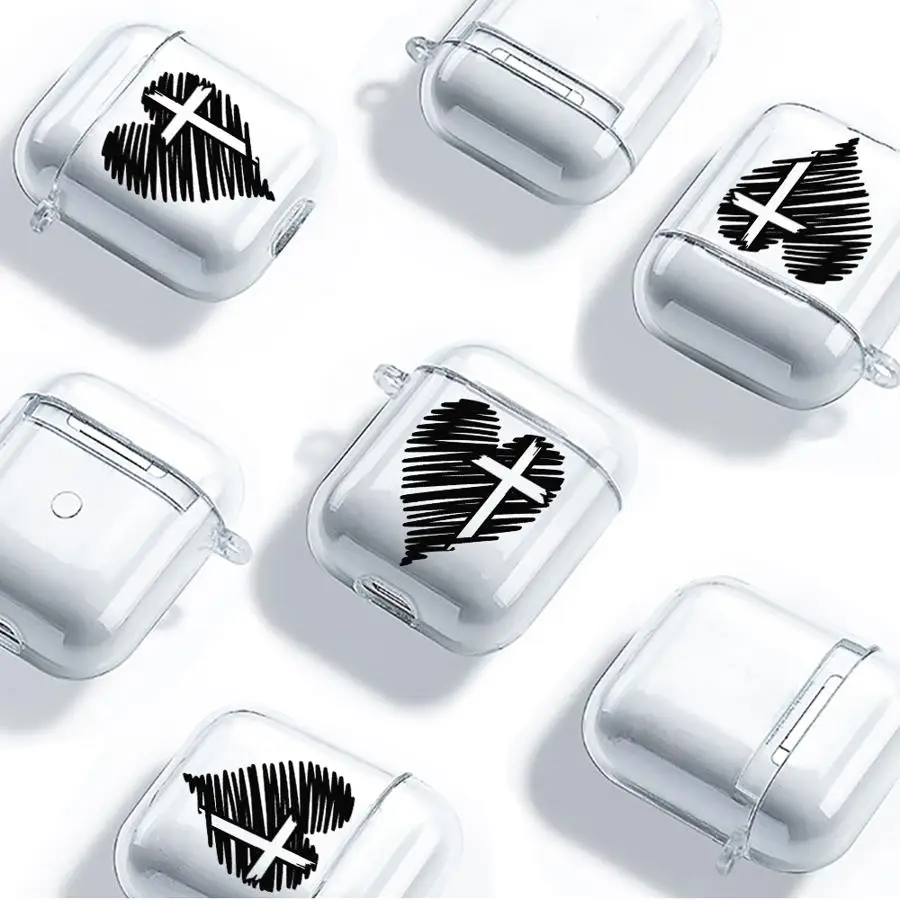 

Heart Crucifix Case For Airpods Pro2 Pro Pro3 4 3 2 1 Clear Earphone Cases Cover