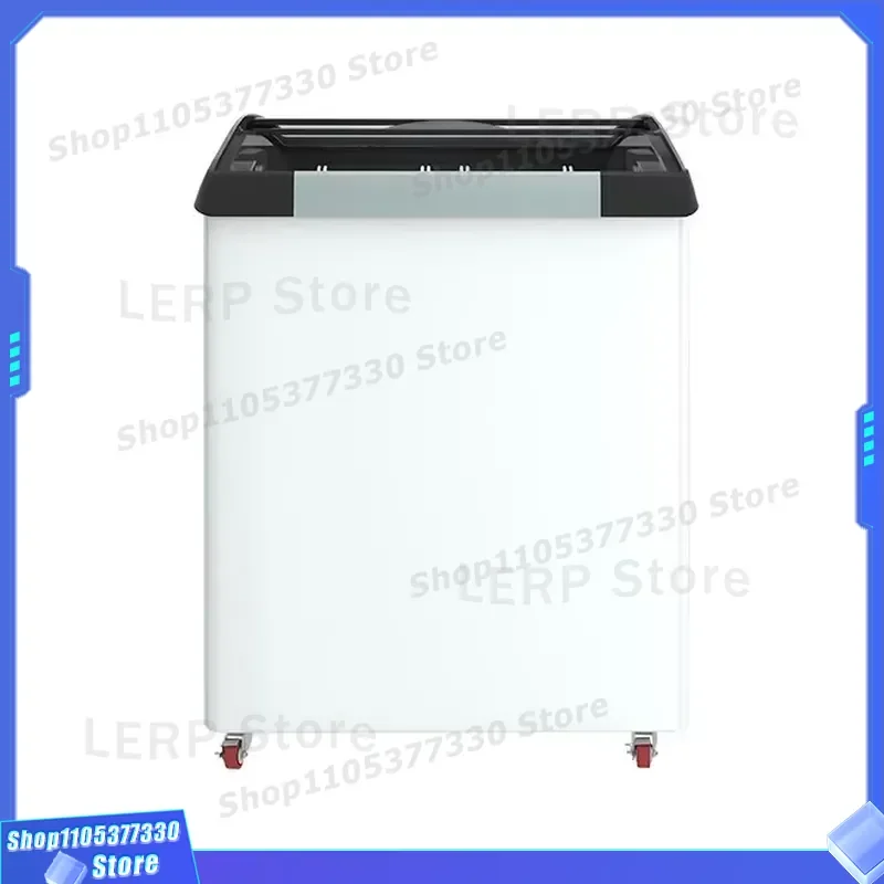 Commercial Single Temperature Ice Cream Cooler Deep Glass Door Display Freezer Custom Sticker Design For Shop Supermarket Use