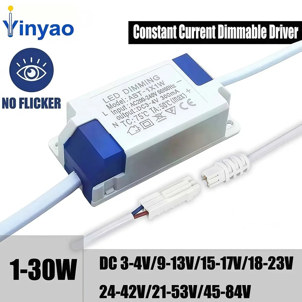 Image of Dimmbarer LED-Treiber 300mA 450mA 600mA 1W 3W 5W 7W 9W 12W 15W 18W 24W Netzteil AC 110V 220V für LED-Deckenleuchten