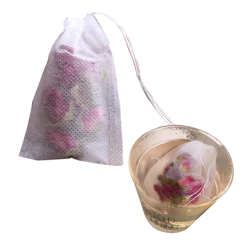 100Pcs Tea Bags For Tea Bag Infuser With String Heal Seal Sachet Filter Paper Teabags Empty Tea Bags Coffee Bags 5.5 x 7CM