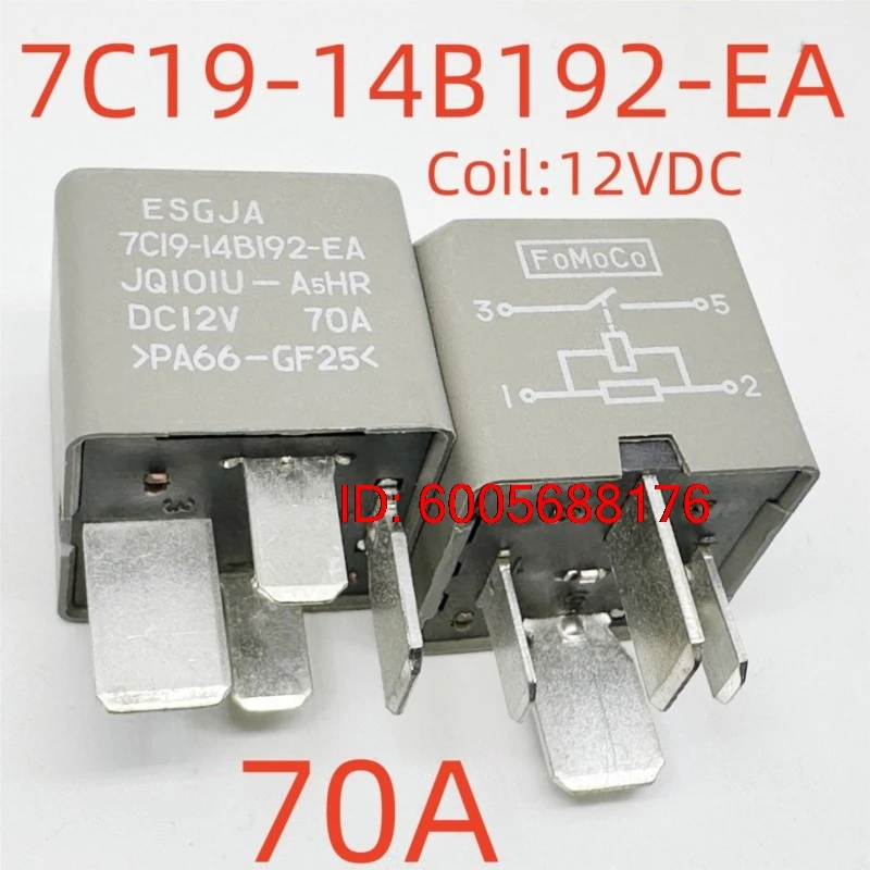 10 шт. новых реле 7C19-14B192-EA JQ101U-A5HR (V7-1A-12V-70A) с 4 контактами