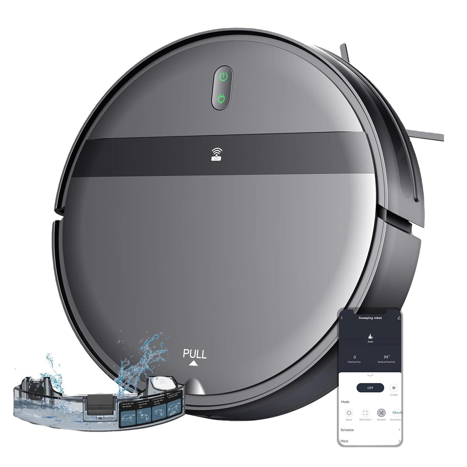 Электрический бытовой интеллектуальный пылесос «три в одном» для подметания и мытья полов «все в одном» для шерсти домашних животных, инструмент