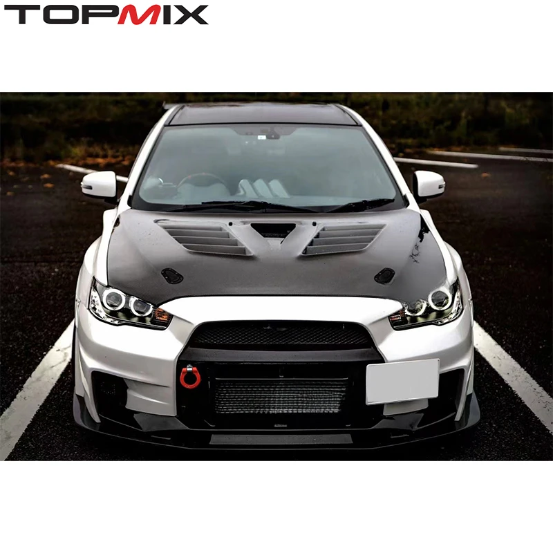 

For Mitsubishi Lancer Evolution X EVO 10 CT9A V-Style Carbon Fiber Engine Bonnet (Lightweight, High-Quality Performance Part)