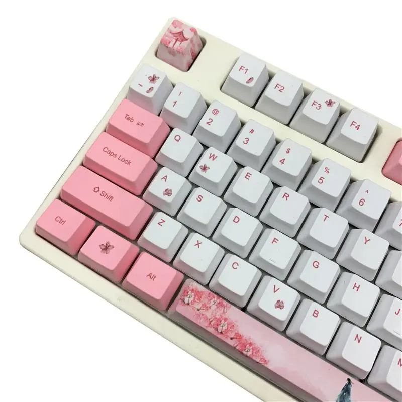 Bàn phím PBT Keycap Dye-Sublimation Bàn phím Keycap dễ thương