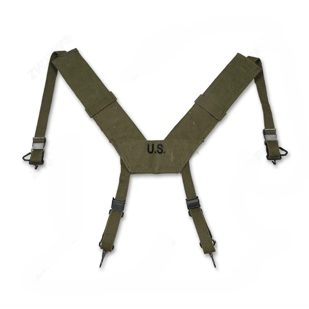 US Vintage M1956 Type H Harness Replica Universal Harness High Density Thick Webbing Firm Load-bearing  for Field Use
