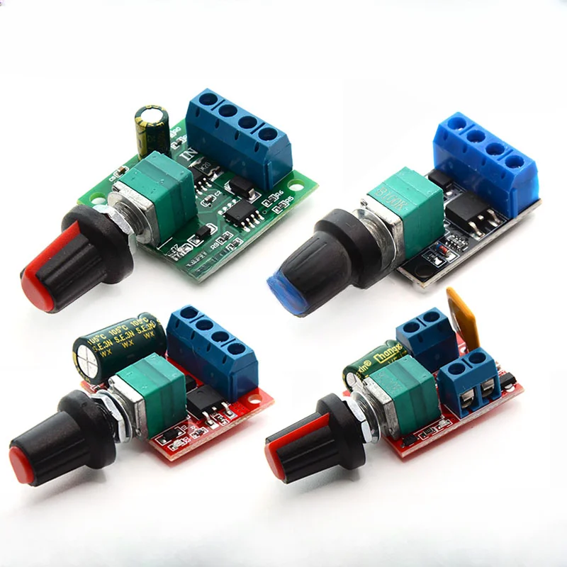 DC motor speed controller 3V-35V speed switch board 5A switch function LED dimming speed module