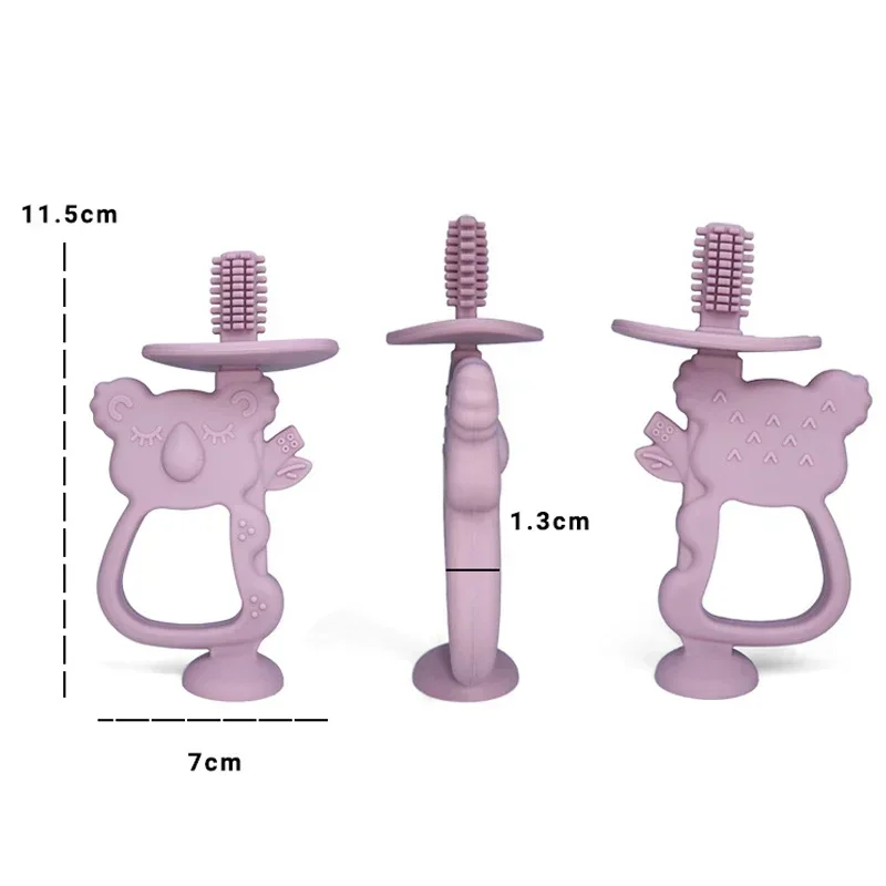 Spazzolino da denti morbido per bambini Spazzolino da denti in silicone senza BPA Denti da denti per bambini Toddle Massaggiagengive Giocattolo da masticare Anello per dentizione Assistenza sanitaria orale per bambini