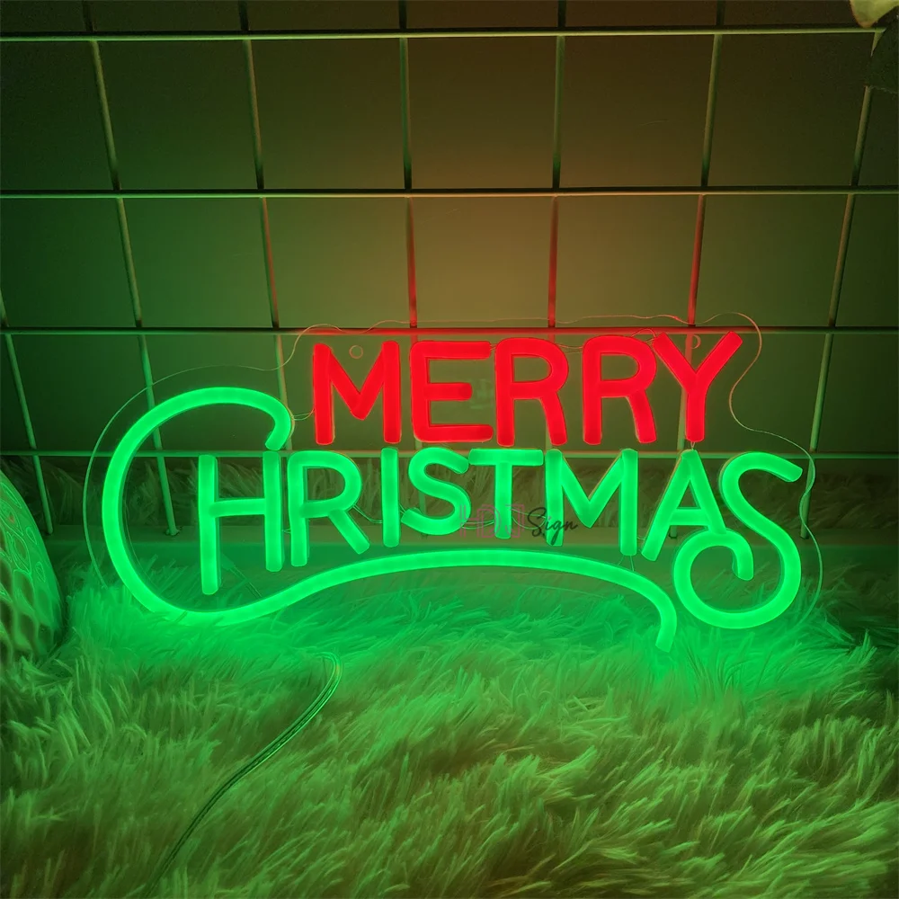 

Merry Christmas Neon Led Sign New Year LED Sign Christmas Lights USB Kids Bedroom Christmas Decoration Party Bar Wall Decor