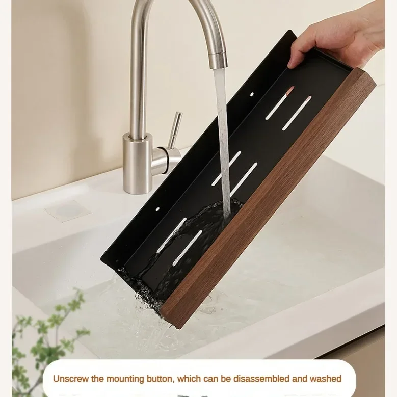 Drewniany stojak kuchenny naścienny, bez dziurkacza, stojak do przechowywania desek przyprawowych, organizer kuchenny, akcesoria kuchenne