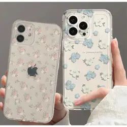 Flower Soft Silicone Case For Samsung Galaxy A05 A05S A04 A04E Note 20 Ultra 10 Lite J4 J6 S10 Plus J7 Prime Transparent Cover
