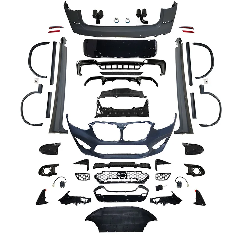 

Высококачественный полный комплект, большой объемный звук, 2023, аксессуары, комплект переднего и заднего бампера для X3 G01/G08, обновленная модель X3M