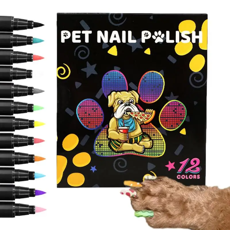 Nail Art Drawing Pen Pet Nail Art Polish Pen Kit Quick Dry Nail Art Manicure For Dogs Cats Parrots Rabbits And Other Pets