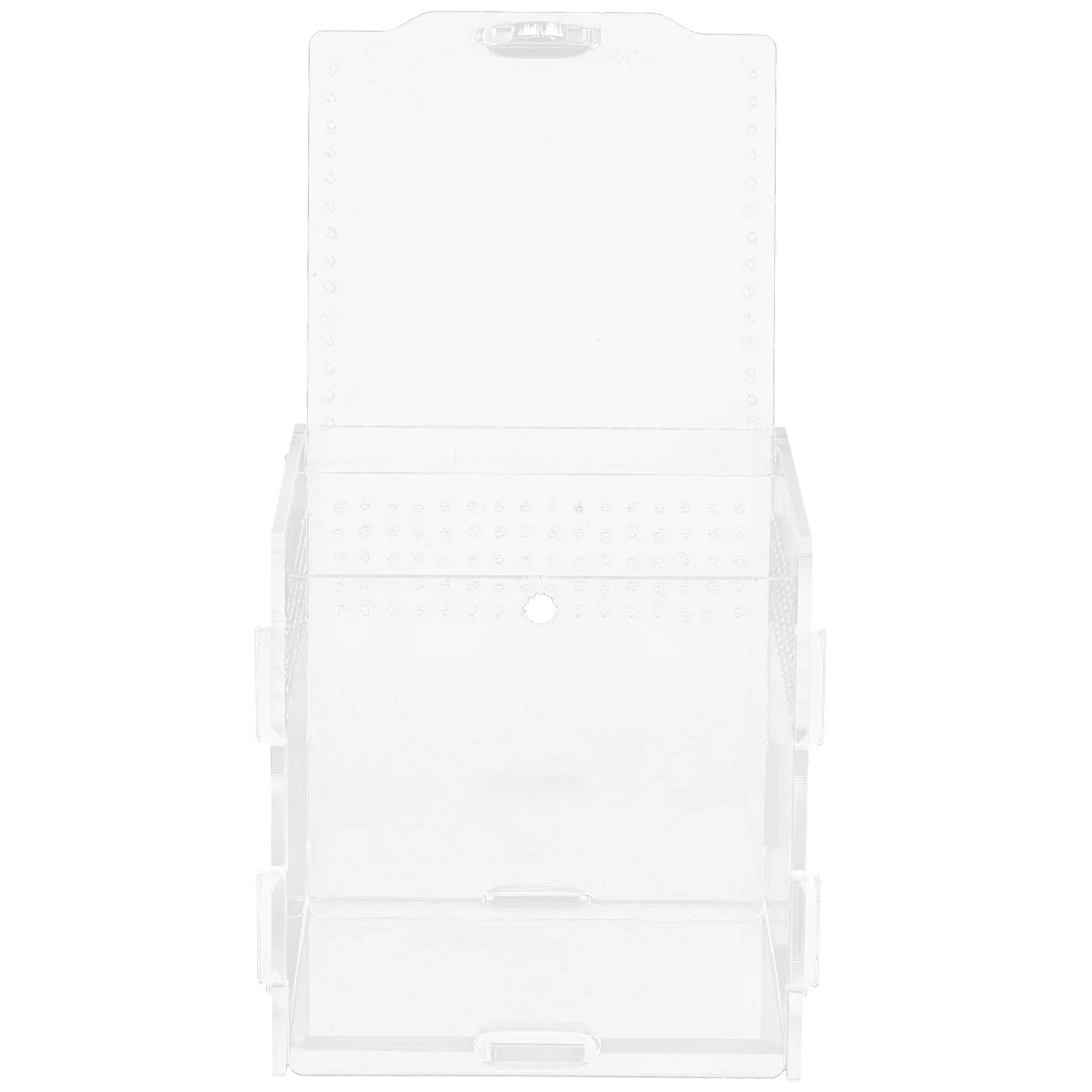 

Acrylic Reptile Feeding Box Transparent Breathable Design For Spider Gecko Lizard Frog Insect Snail Clear Breeding