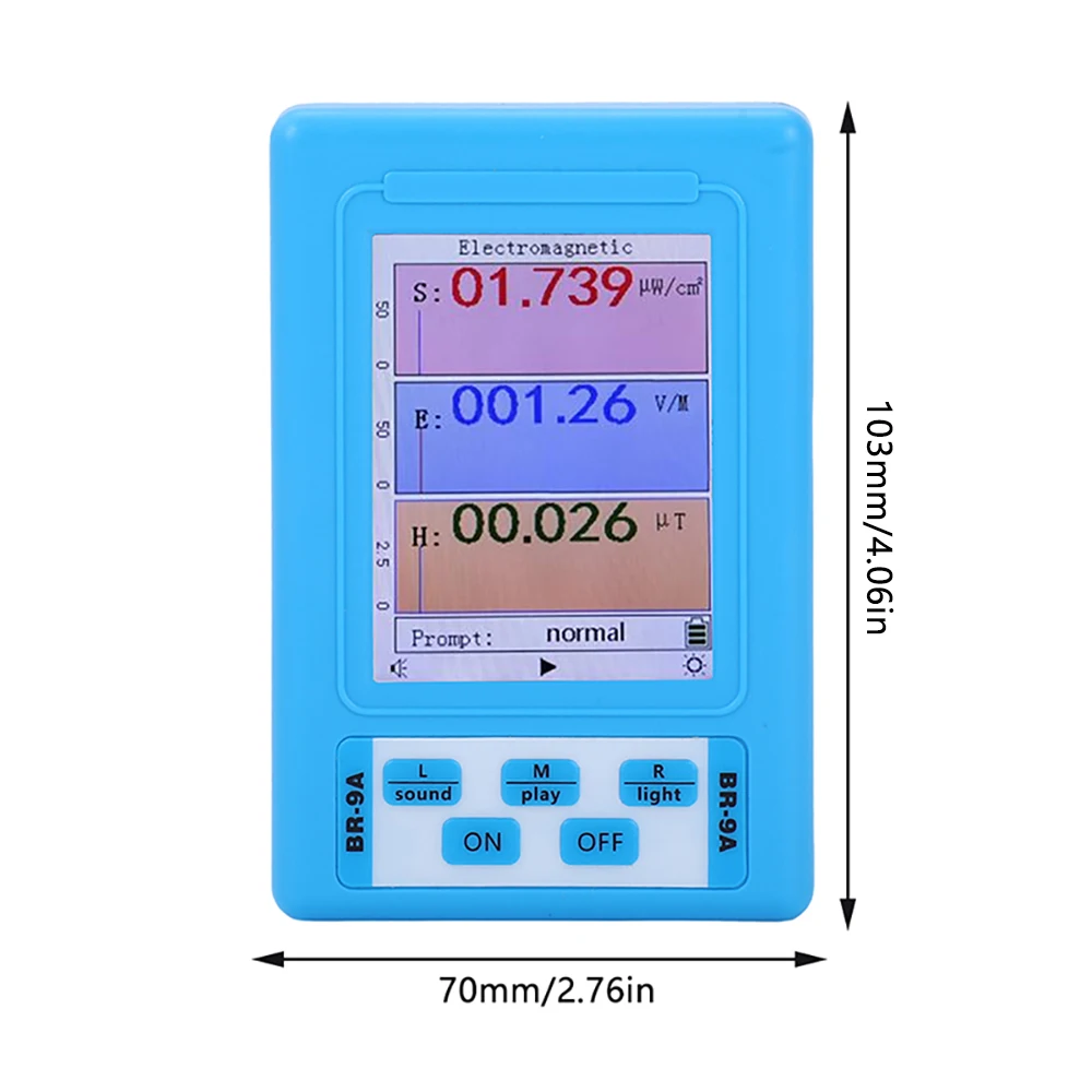 BR-9A przenośny detektor promieniowania elektromagnetycznego przyrząd pomiarowy EMF Monitor dozymetru promieniowania o wysokiej dokładności