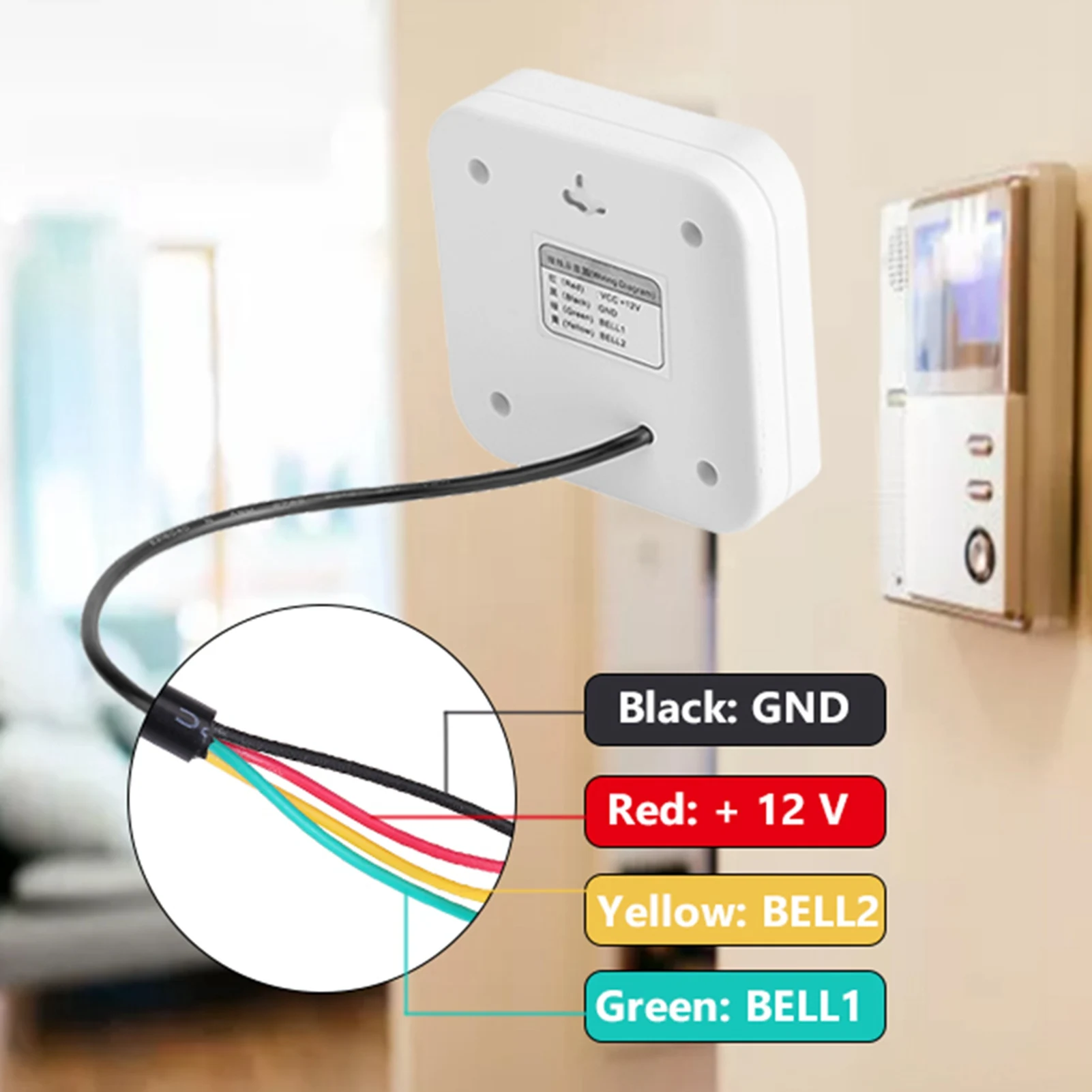 12V Wired Doorbell Door  Alarm for Home  Access Control System Door  Alarm Door  Wired Door  Doorbell