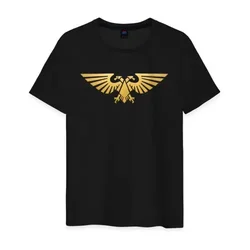 Men's T-shirt cotton Warhammer 40 000 Aquila gold Men's  Clothing for Summer Casual T Shirt Fashion Trend