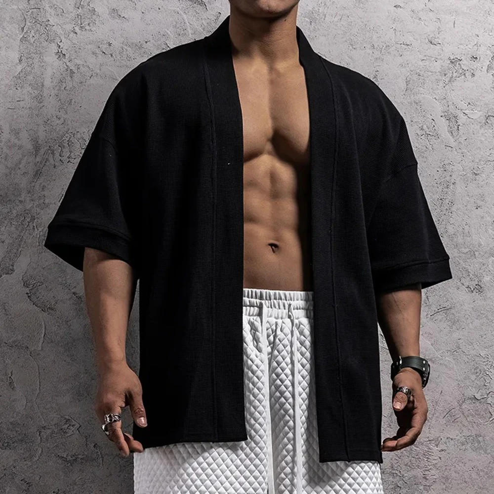 

Новинка лета 2024, мужская однотонная футболка с коротким рукавом, американская модная тенденция, уличные свободные дышащие спортивные мужские топы для спортзала